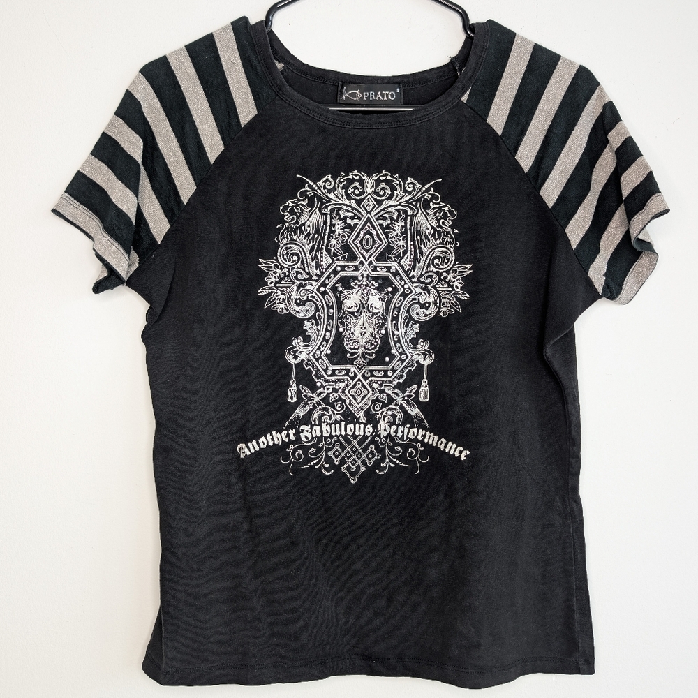 Black and Gray Graphic Tee